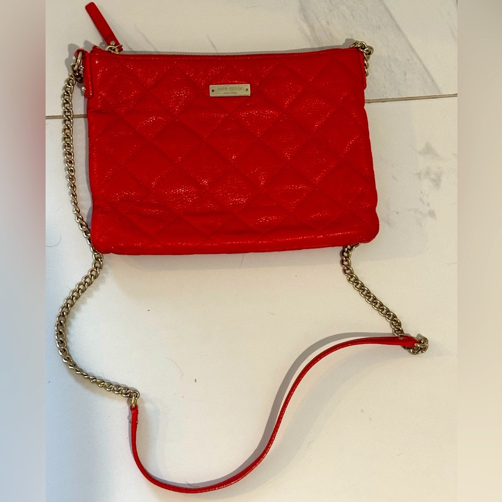 Kate Spade Red Quilted Crossbody